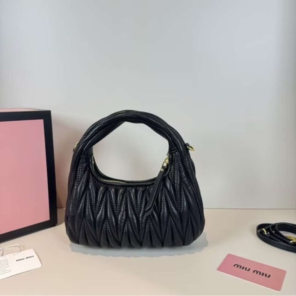 Miu Miu Arcadie Matelassé Nappa Leather Bag - Picture 2 of 4
